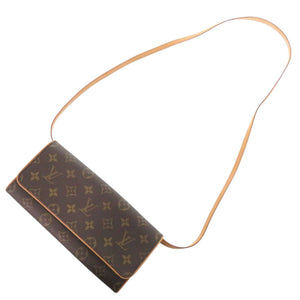 美品 ルイ ヴィトン ポシェットツインGM モノグラム M51852 ショルダーバッグ LV 0331【中古】LOUIS VUITTON
