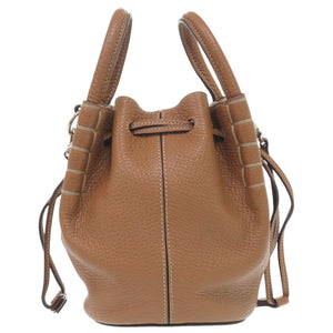 トッズ 2WAY XAWA0Z60301QDSS410 レザー ブラウン ハンドバッグ ショルダーバッグ 茶 0333【中古】TOD’S