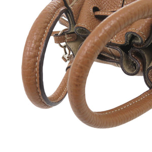 トッズ 2WAY XAWA0Z60301QDSS410 レザー ブラウン ハンドバッグ ショルダーバッグ 茶 0333【中古】TOD’S