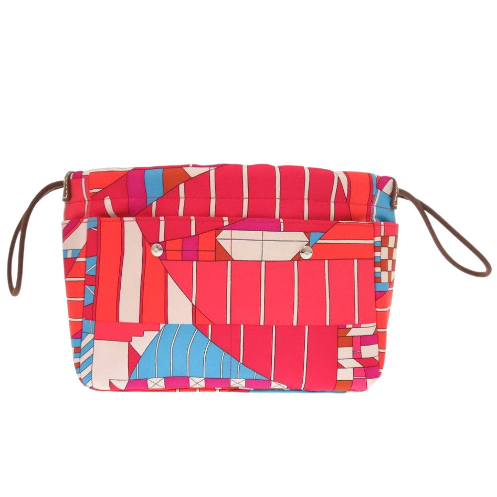 新品同様 エルメス フールビ20 バッグインバッグ シルク レッド Z刻印(2021年製) ポーチ 0346【中古】HERMES