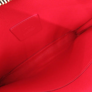 美品 クリスチャンルブタン スカイポーチ スパイクスタッズ レザー ホワイト 2WAY クラッチバッグ ショルダーバッグ 0362【中古】Christian Louboutin