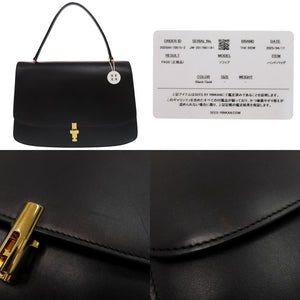 ザ ロウ ソフィア レザー ブラック ハンドバッグ 黒 0366【中古】THE ROW