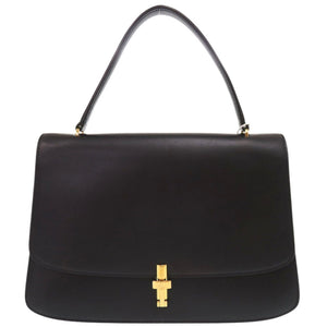 ザ ロウ ソフィア レザー ブラック ハンドバッグ 黒 0366【中古】THE ROW