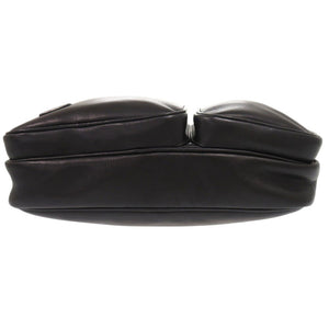 美品 ハンティングワールド バチューレザー レザー ブラック ショルダーバッグ 黒 0367【中古】HUNTING WORLD メンズ