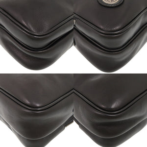 美品 ハンティングワールド バチューレザー レザー ブラック ショルダーバッグ 黒 0367【中古】HUNTING WORLD メンズ