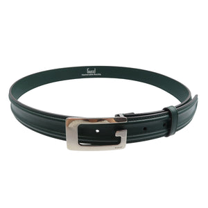 未使用 グッチ Gバックル 709950 サイズ95 レザー グリーン ベルト 0368【中古】GUCCI