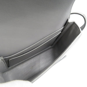 美品 バーバリー レザー シルバー金具 グレー ショルダーバッグ 0374 【中古】BURBERRY