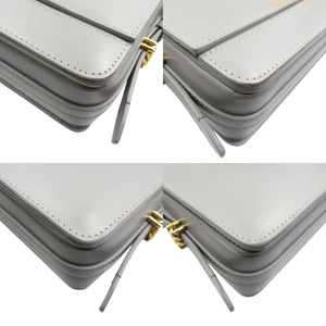 美品 バーバリー レザー シルバー金具 グレー ショルダーバッグ 0374 【中古】BURBERRY