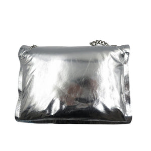 未使用 サルヴァトーレフェラガモ GG-211287 ヴァラリボン レザー シルバー金具 シルバー ショルダーバッグ 0377【中古】Salvatore Ferragamo