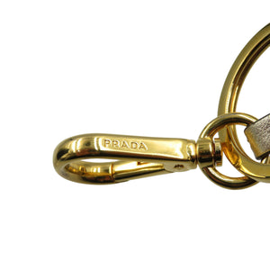 美品 プラダ Teddy くま 1TO049_2C3X_F0028 花 アクリル ゴールド金具 ピンク バッグチャーム 0391-1【中古】PRADA