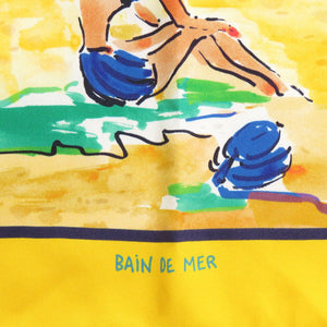 美品 エルメス カレ70 BAIN DE MER 海水浴 シルク マルチカラー スカーフ 0392【中古】HERMES
