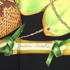 美品 エルメス Jardin Creole クレオルの楽園 シルク マルチカラー スカーフ 0393【中古】HERMES