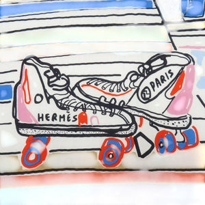美品 エルメス カレジェアン レイユール デテ Rayures d'Ete カレ140 ショール カシミヤ シルク マルチカラー 0579【中古】HERMES