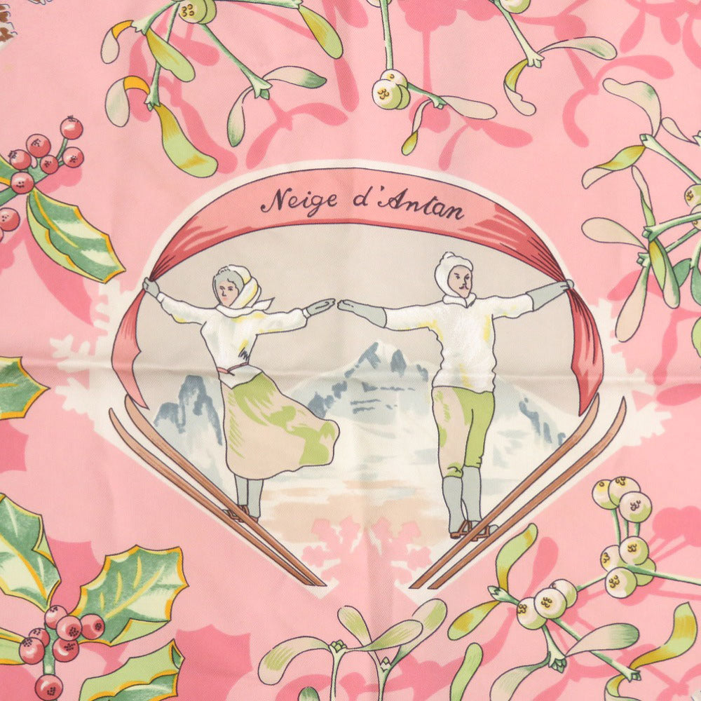 美品 エルメス カレ90 Neige d’ Antan 去年の雪 シルク マルチカラー スカーフ 0393【中古】HERMES