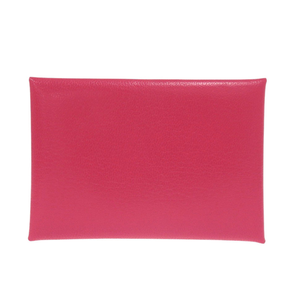 未使用 エルメス カルヴィデュオ シェーブルシャムキラ ローズエクストリーム B刻印(2023年製) カードケース ピンク 0399【中古】HERMES