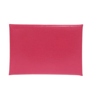 未使用 エルメス カルヴィデュオ シェーブルシャムキラ ローズエクストリーム B刻印(2023年製) カードケース ピンク 0399【中古】HERMES