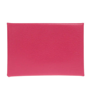 未使用 エルメス カルヴィデュオ シェーブルシャムキラ ローズエクストリーム B刻印(2023年製) カードケース ピンク 0399【中古】HERMES