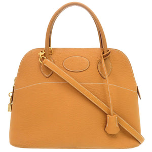 美品 エルメス ボリード31 フィヨルド ナチュラルサブレ ゴールド金具 □I刻印 ハンドバッグ 茶 0401 【中古】 HERMES