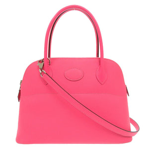 美品 エルメス ボリード27 ヴォーエプソン ローズアザレ シルバー金具 T刻印 ハンドバッグ 0403 【中古】 HERMES
