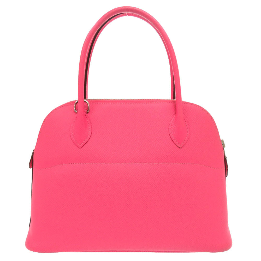美品 エルメス ボリード27 ヴォーエプソン ローズアザレ シルバー金具 T刻印 ハンドバッグ 0403 【中古】 HERMES