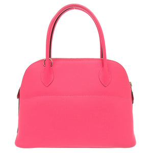 美品 エルメス ボリード27 ヴォーエプソン ローズアザレ シルバー金具 T刻印 ハンドバッグ 0403 【中古】 HERMES
