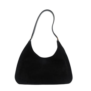 美品 グッチ 001-3767 002058 スウェード シルバー金具 ブラック ワンショルダーバッグ 0404【中古】GUCCI