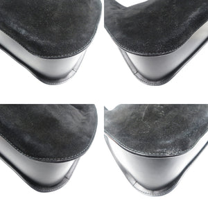 美品 グッチ 001-3767 002058 スウェード シルバー金具 ブラック ワンショルダーバッグ 0404【中古】GUCCI