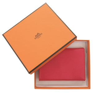 新品同様 エルメス カルヴィデュオ シェーブルシャムキラ ローズエクストリーム シルバー金具 U刻印(2022年製) コインケース 財布 赤 0415【中古】HERMES