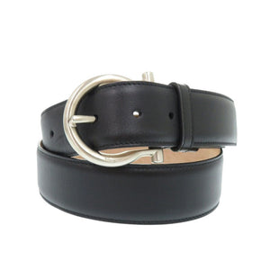 美品 サルヴァトーレフェラガモ ガンチーニ バックル レザー ブラック ベルト 黒 0416【中古】Salvatore Ferragamo