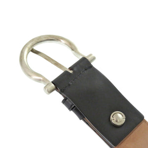 美品 サルヴァトーレフェラガモ ガンチーニ バックル レザー ブラック ベルト 黒 0416【中古】Salvatore Ferragamo