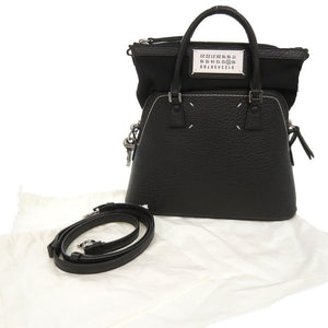 新品同様 メゾン マルジェラ 5AC S56WG0082 レザー ブラック 2WAY ショルダーバッグ ハンドバッグ 黒 0422【中古】Maison Margiela