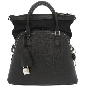 新品同様 メゾン マルジェラ 5AC S56WG0082 レザー ブラック 2WAY ショルダーバッグ ハンドバッグ 黒 0422【中古】Maison Margiela