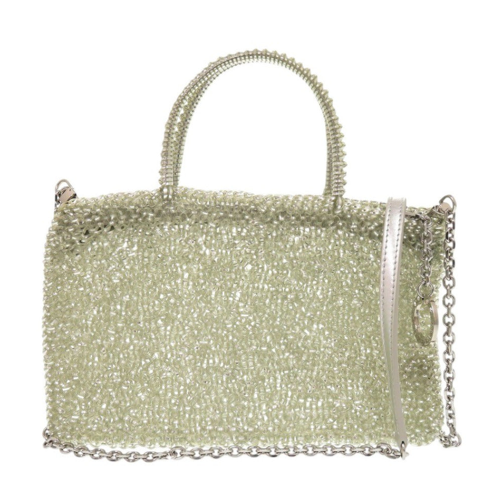 美品 アンテプリマ ワイヤーバッグ リナッシェレ PB19SC56L3 ARGENTO シルバー PVC ハンドバッグ 0423【中古】ANTEPRIMA