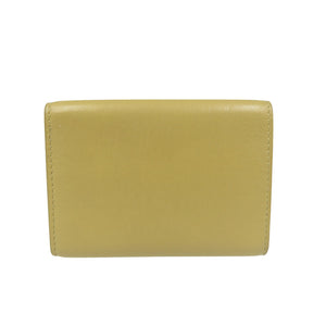 ボッテガヴェネタ トライアングル タイニーウォレット カーフスキン ゴールド金具 シルバー金具 ベージュ 三つ折り財布 0425【中古】BOTTEGA VENETA