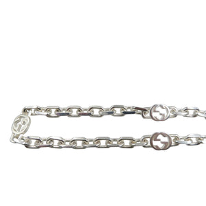 美品 グッチ インターロッキングG  シルバー925 ネックレス 0431【中古】GUCCI