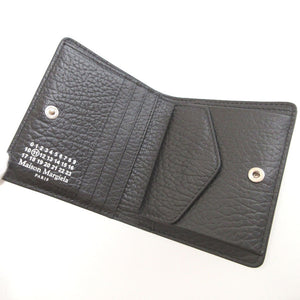 新品同様 メゾンマルジェラ S56UI0140 ICチップ レザー ブラック 黒 2つ折り財布 財布 0438【中古】Maison Margiela