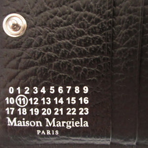 新品同様 メゾンマルジェラ S56UI0140 ICチップ レザー ブラック 黒 2つ折り財布 財布 0438【中古】Maison Margiela