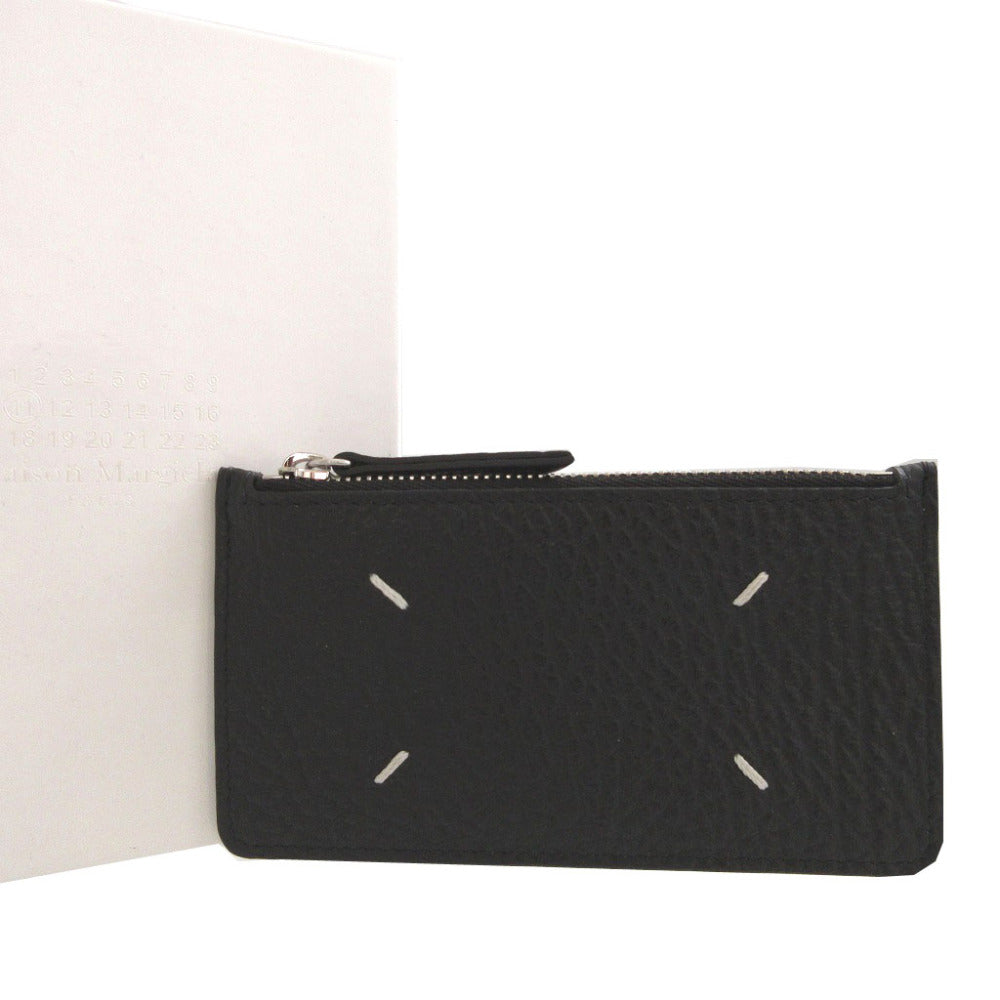 未使用 メゾンマルジェラ S56UI0143 ICチップ レザー ブラック 黒 カードケース 0439 【中古】Maison Margiela