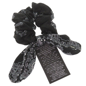 美品 サンローランパリ レーヨン ポリウレタン ブラック シュシュ ヘアアクセサリー 黒 0443【中古】SAINT LAURENT PARIS