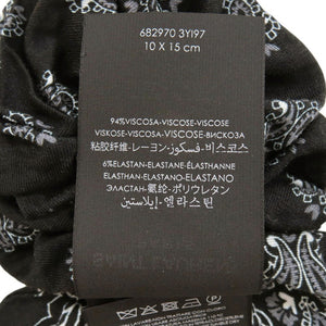 美品 サンローランパリ レーヨン ポリウレタン ブラック シュシュ ヘアアクセサリー 黒 0443【中古】SAINT LAURENT PARIS