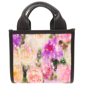 美品 ジミーチュウ 花柄 ナイロン レザー マルチカラー 2WAY ミニバッグ ハンドバッグ ショルダーバッグ 0455【中古】JIMMY CHOO