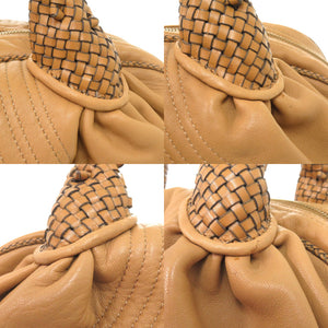 美品 フェンディ スパイバッグ ズッカ柄 レザー ベージュ ハンドバッグ 0456【中古】FENDI