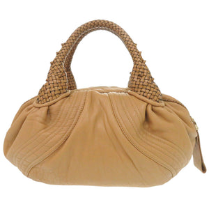 美品 フェンディ スパイバッグ ズッカ柄 レザー ベージュ ハンドバッグ 0456【中古】FENDI