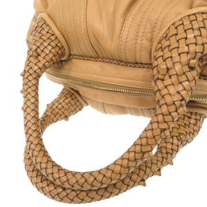 美品 フェンディ スパイバッグ ズッカ柄 レザー ベージュ ハンドバッグ 0456【中古】FENDI