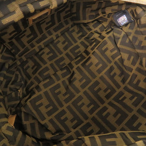 美品 フェンディ スパイバッグ ズッカ柄 レザー ベージュ ハンドバッグ 0456【中古】FENDI