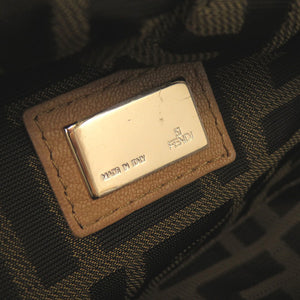 美品 フェンディ スパイバッグ ズッカ柄 レザー ベージュ ハンドバッグ 0456【中古】FENDI