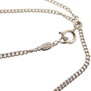 新品同様 シャネル ココマーク A28942 メタル ラインストーン シルバー ネックレス 0460【中古】CHANEL
