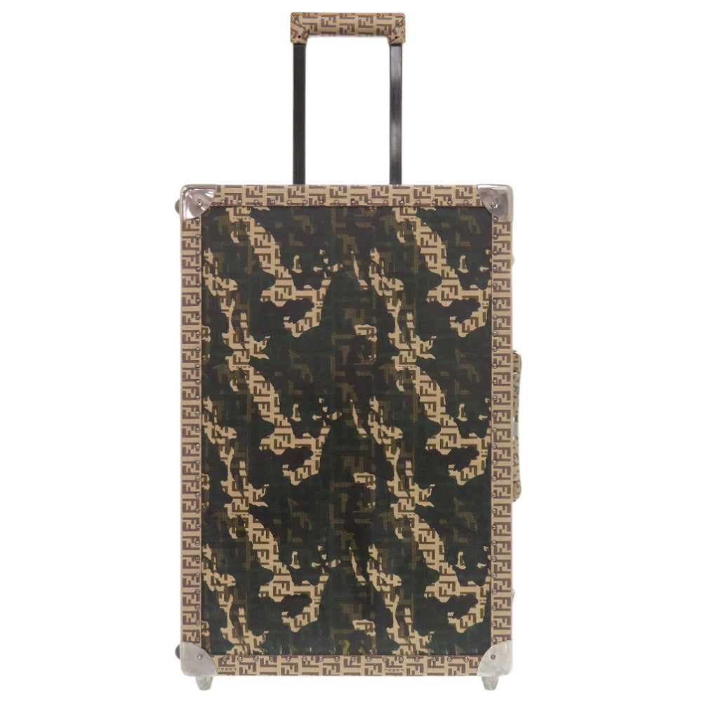 フェンディ VINTAGE ズッカ カモフラージュ 7VV060 PVC ベージュ トランク 迷彩 0467【中古】FENDI