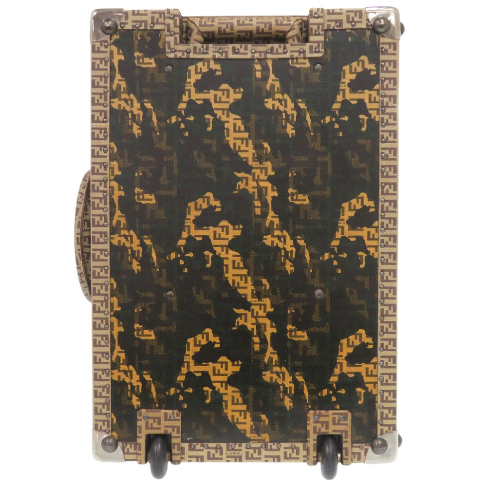 フェンディ VINTAGE ズッカ カモフラージュ 7VV060 PVC ベージュ トランク 迷彩 0467【中古】FENDI