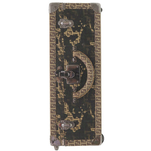 フェンディ VINTAGE ズッカ カモフラージュ 7VV060 PVC ベージュ トランク 迷彩 0467【中古】FENDI